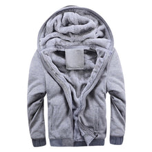 Load image into Gallery viewer, Hoodies Sweateshirts Men Winter Warm Thick Plus Velvet Hoodies Jacket Parkas Casual Solid Streetwear Mens Cardigan Coat