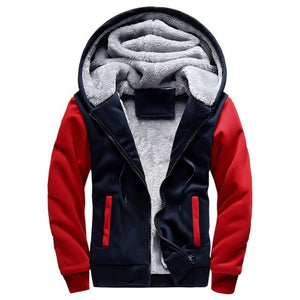 Hoodies Sweateshirts Men Winter Warm Thick Plus Velvet Hoodies Jacket Parkas Casual Solid Streetwear Mens Cardigan Coat