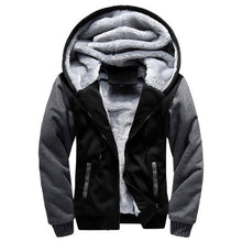 Load image into Gallery viewer, Hoodies Sweateshirts Men Winter Warm Thick Plus Velvet Hoodies Jacket Parkas Casual Solid Streetwear Mens Cardigan Coat