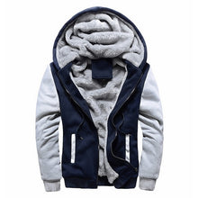 Load image into Gallery viewer, Hoodies Sweateshirts Men Winter Warm Thick Plus Velvet Hoodies Jacket Parkas Casual Solid Streetwear Mens Cardigan Coat