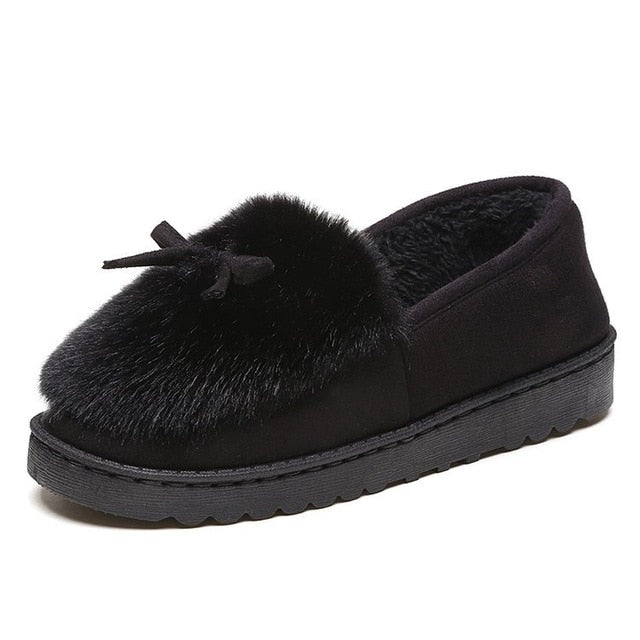 2019 Fashion Winter Women Slippers with Fur Home Outdoor Casual Warm Slippers Female Ladies Cotton Women Winter Shoes tyh78