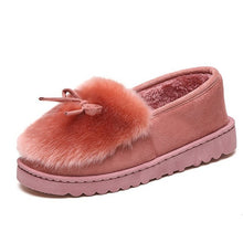 Load image into Gallery viewer, 2019 Fashion Winter Women Slippers with Fur Home Outdoor Casual Warm Slippers Female Ladies Cotton Women Winter Shoes tyh78