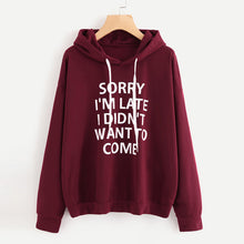 Load image into Gallery viewer, JAYCOSIN Fashion Women O-Neck Hoodie Jumper Long Sleeve Letter Print Unique Beautiful Chic Comfortable Pullover Hoodie Top