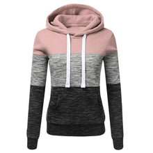 Load image into Gallery viewer, SHUJIN Women Sweatshirts Autumn Winter Hoodies Long Sleeve Hoody Ladies Zipper Pocket Patchwork Hooded Sweatshirt Female Outwear