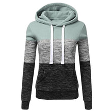 Load image into Gallery viewer, SHUJIN Women Sweatshirts Autumn Winter Hoodies Long Sleeve Hoody Ladies Zipper Pocket Patchwork Hooded Sweatshirt Female Outwear