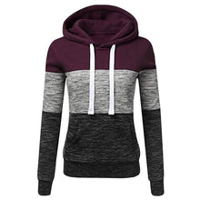 Load image into Gallery viewer, SHUJIN Women Sweatshirts Autumn Winter Hoodies Long Sleeve Hoody Ladies Zipper Pocket Patchwork Hooded Sweatshirt Female Outwear