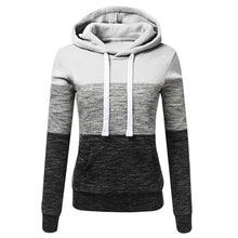 Load image into Gallery viewer, SHUJIN Women Sweatshirts Autumn Winter Hoodies Long Sleeve Hoody Ladies Zipper Pocket Patchwork Hooded Sweatshirt Female Outwear