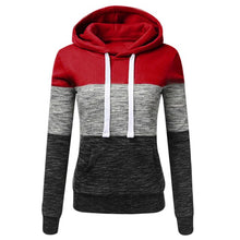 Load image into Gallery viewer, SHUJIN Women Sweatshirts Autumn Winter Hoodies Long Sleeve Hoody Ladies Zipper Pocket Patchwork Hooded Sweatshirt Female Outwear