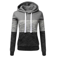 Load image into Gallery viewer, SHUJIN Women Sweatshirts Autumn Winter Hoodies Long Sleeve Hoody Ladies Zipper Pocket Patchwork Hooded Sweatshirt Female Outwear