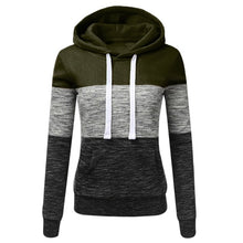 Load image into Gallery viewer, SHUJIN Women Sweatshirts Autumn Winter Hoodies Long Sleeve Hoody Ladies Zipper Pocket Patchwork Hooded Sweatshirt Female Outwear