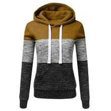 Load image into Gallery viewer, SHUJIN Women Sweatshirts Autumn Winter Hoodies Long Sleeve Hoody Ladies Zipper Pocket Patchwork Hooded Sweatshirt Female Outwear