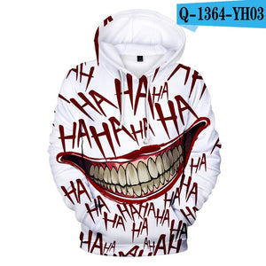 haha joker 3D Print Sweatshirt Hoodies Men and women Hip Hop Funny Autumn Streetwear Hoodies Sweatshirt For Couples Clothes