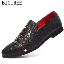 Load image into Gallery viewer, italian fashion glitter loafers men new arrival 2019 coiffeur wedding dress formal shoes men elegant party shoes men classic